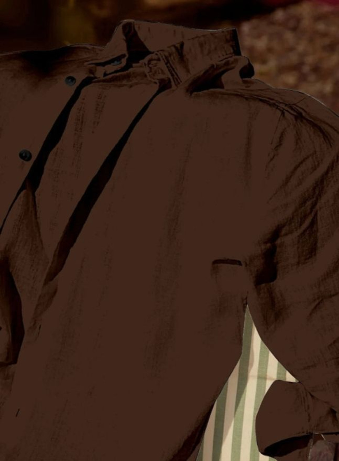 Image of RANGILA FAB Men Solid Casual Brown Shirt