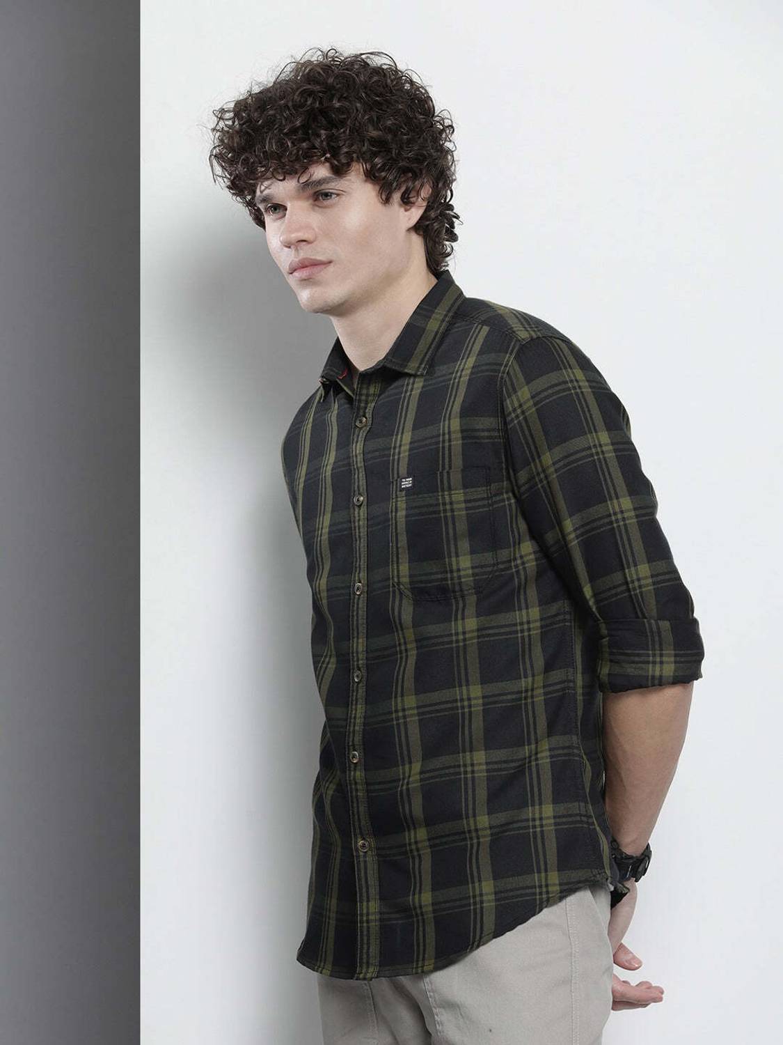 The Indian Garage Co. Men Black Checkered Casual Shirt - Image 5