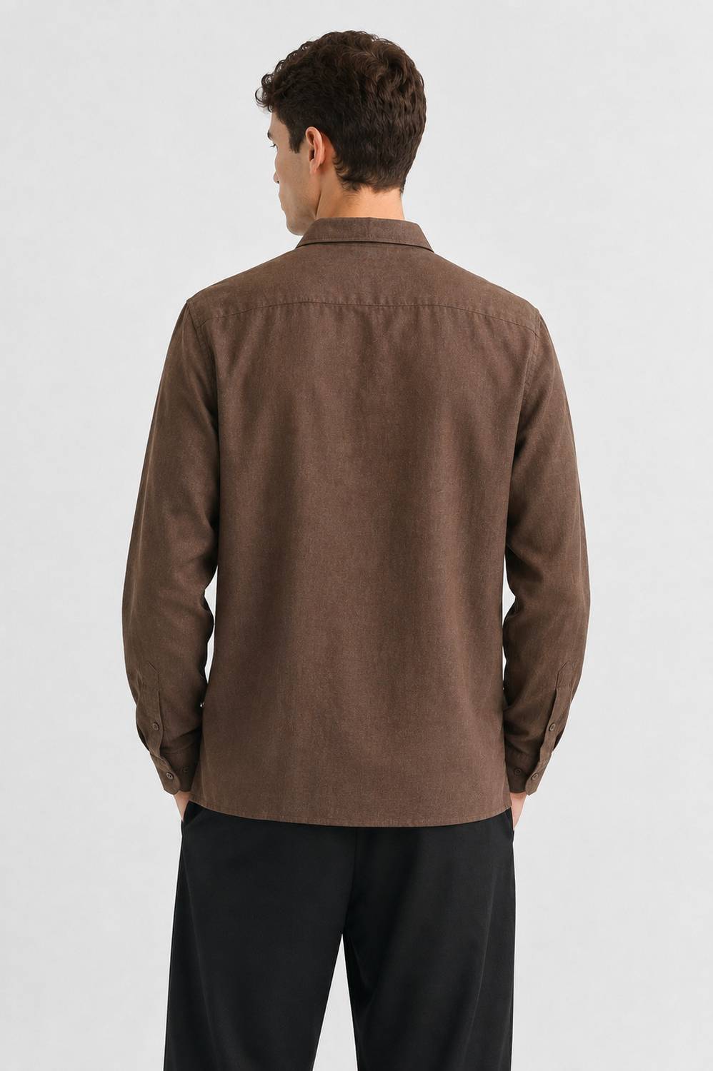 THE EPOPEE Men Brown Casual Shirt - Image 2