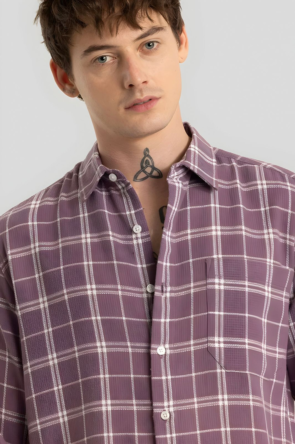 Image of RODEIZ Men Striped Casual Pink Shirt
