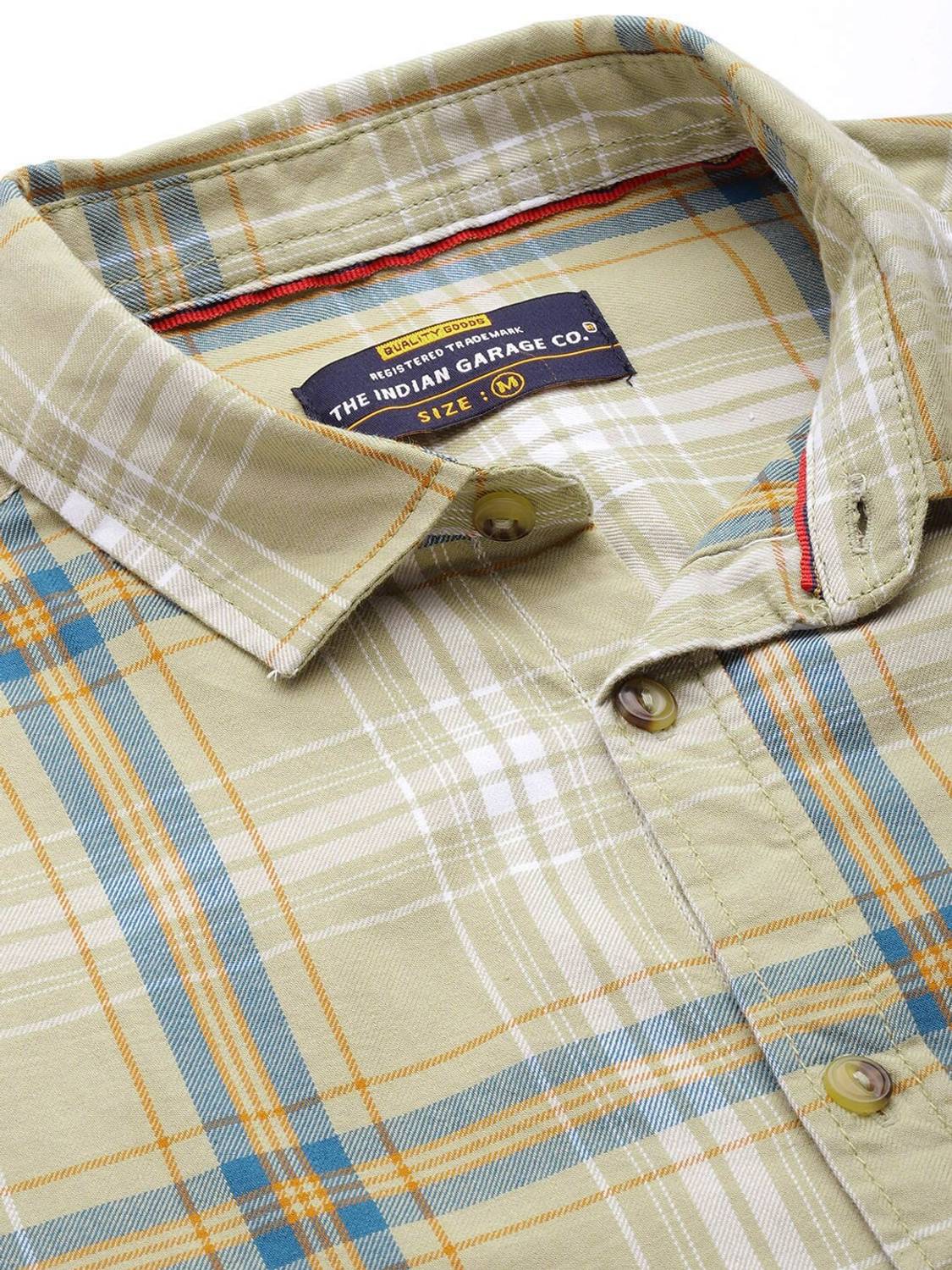 The Indian Garage Co. Men Green Checkered Casual Shirt - Image 2