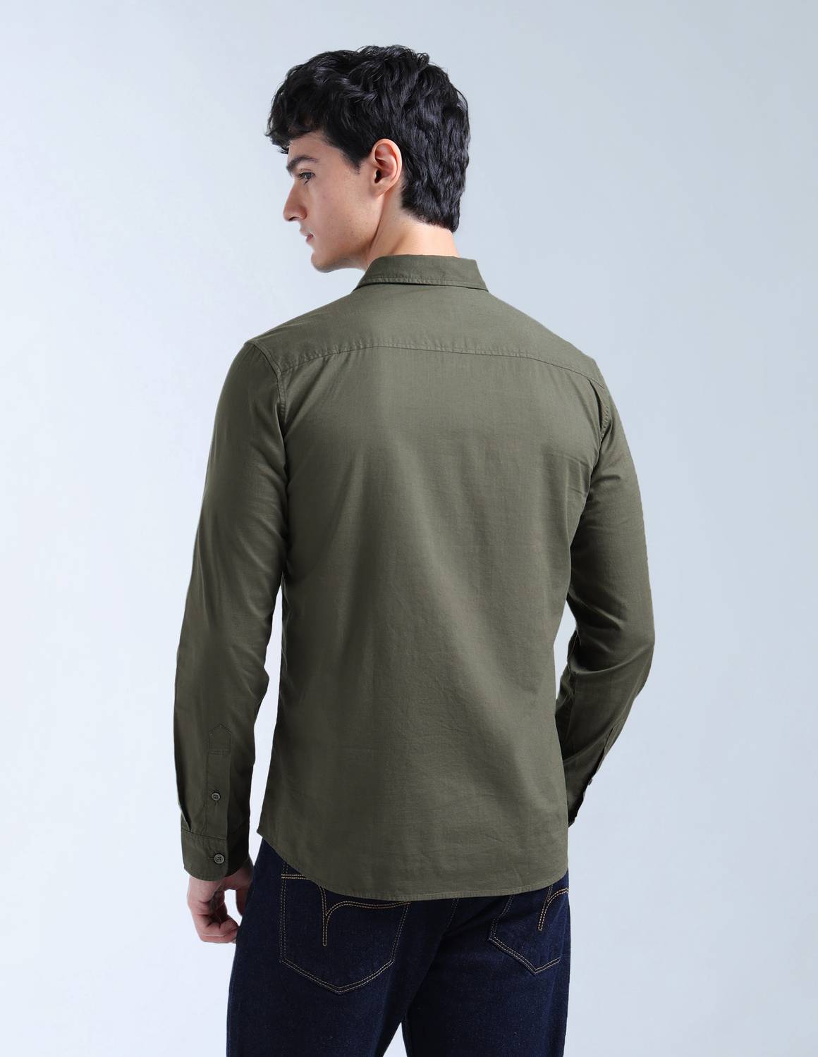 FLYING MACHINE Men Green Casual Shirt - Image 3