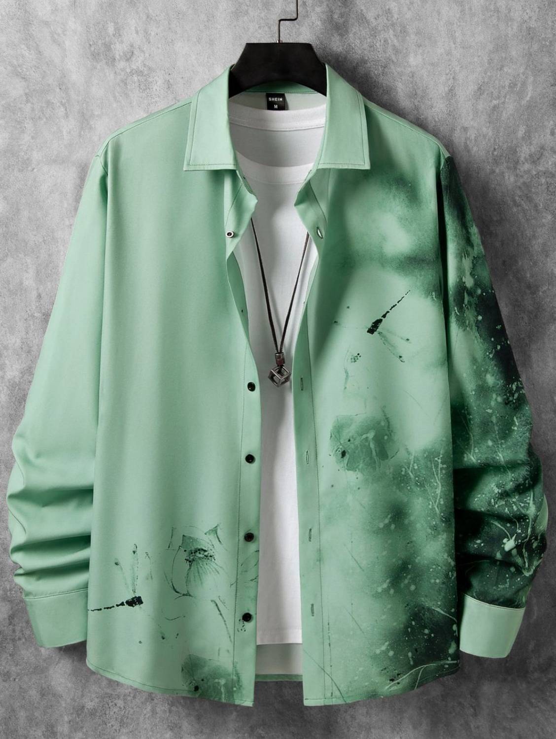 Inspiration Men Green Printed Casual Shirt - Image 3