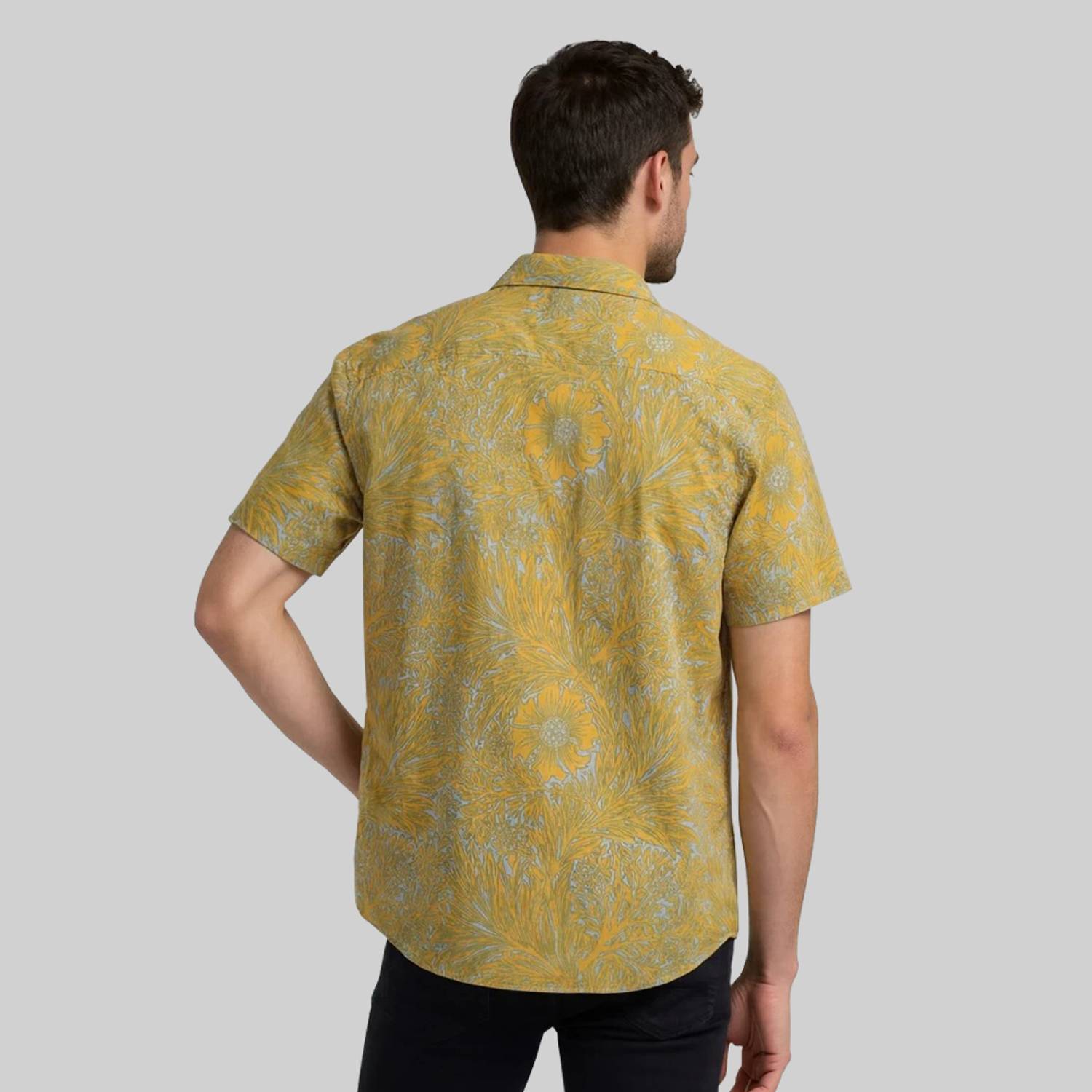 Unimod Men Yellow Printed Casual Shirt - Image 2