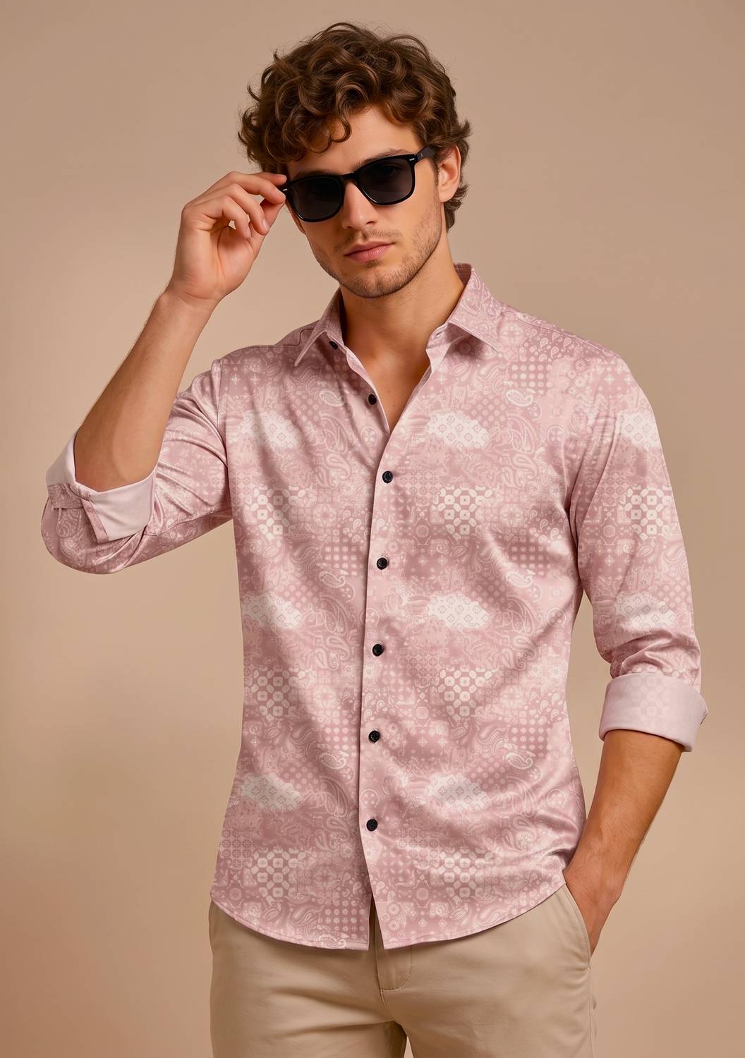 Roadster Men Slim Fit Printed Spread Collar Casual Shirt