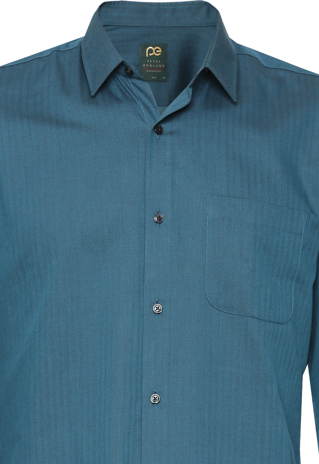 Image of PETER ENGLAND Men Checkered Casual Blue Shirt
