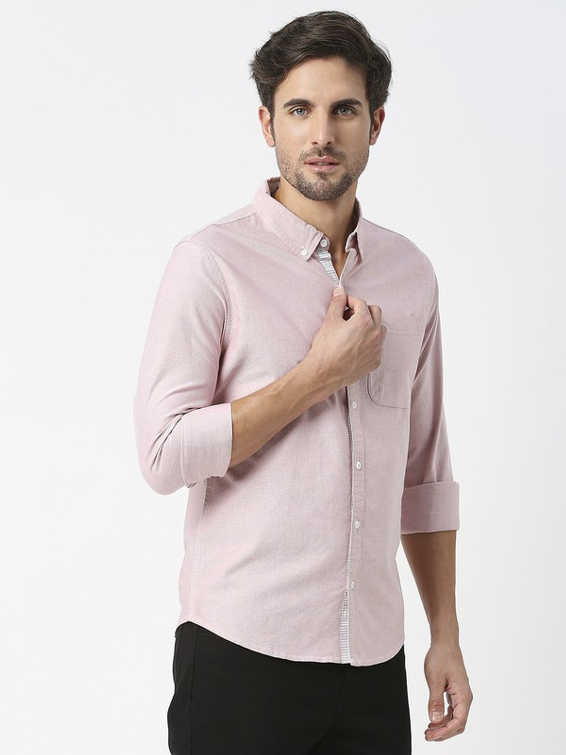 Image of THOMAS SCOTT Men Solid Casual Red Shirt