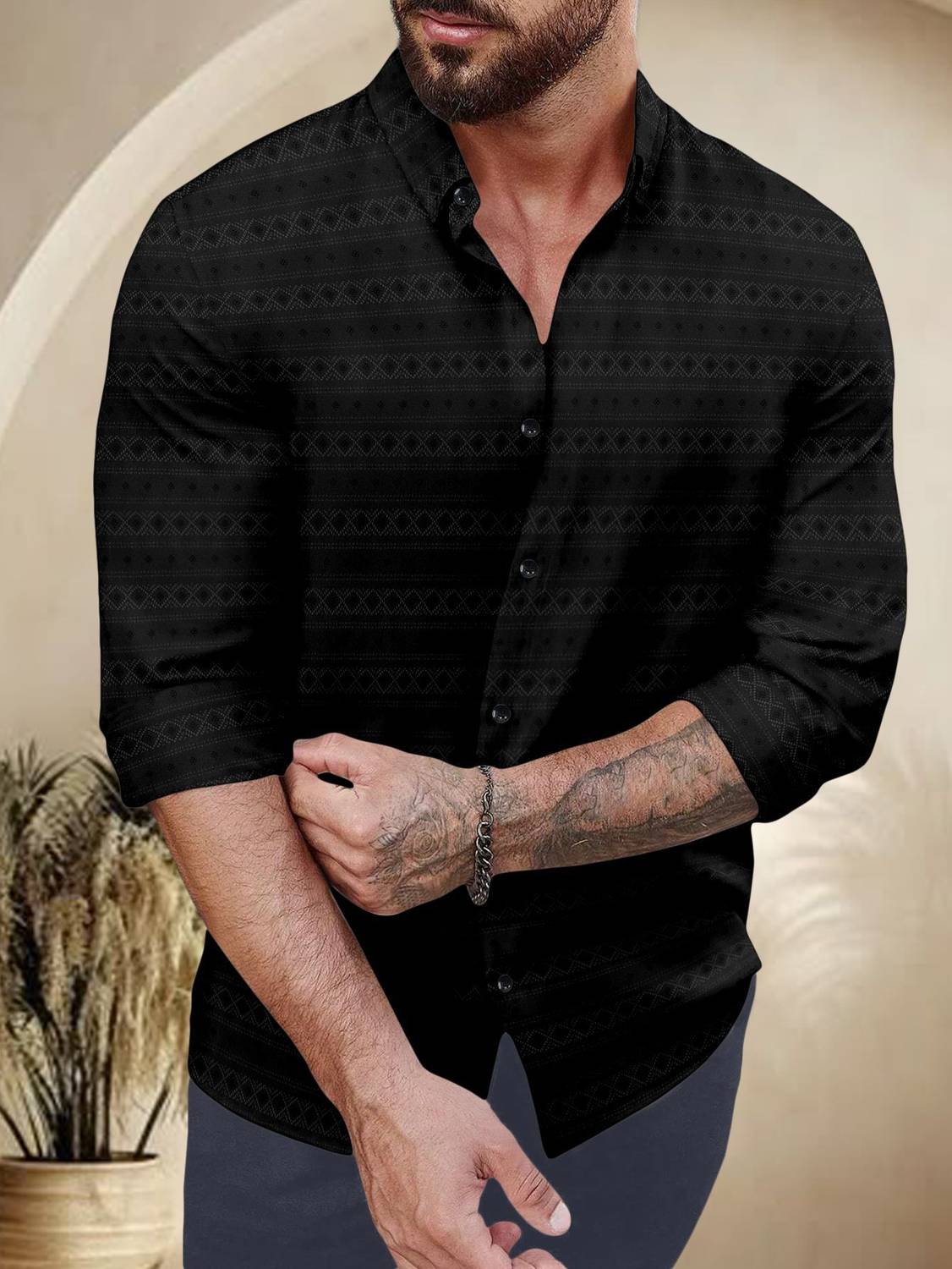 SPOQUE Men Black Casual Shirt - Image 3