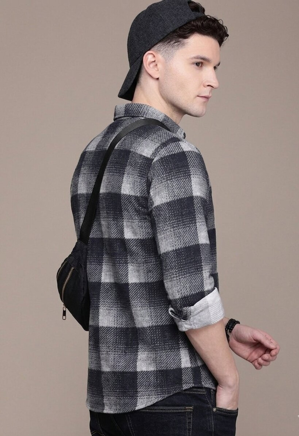 Image of Roadster Men Checkered Casual Multicolor Shirt
