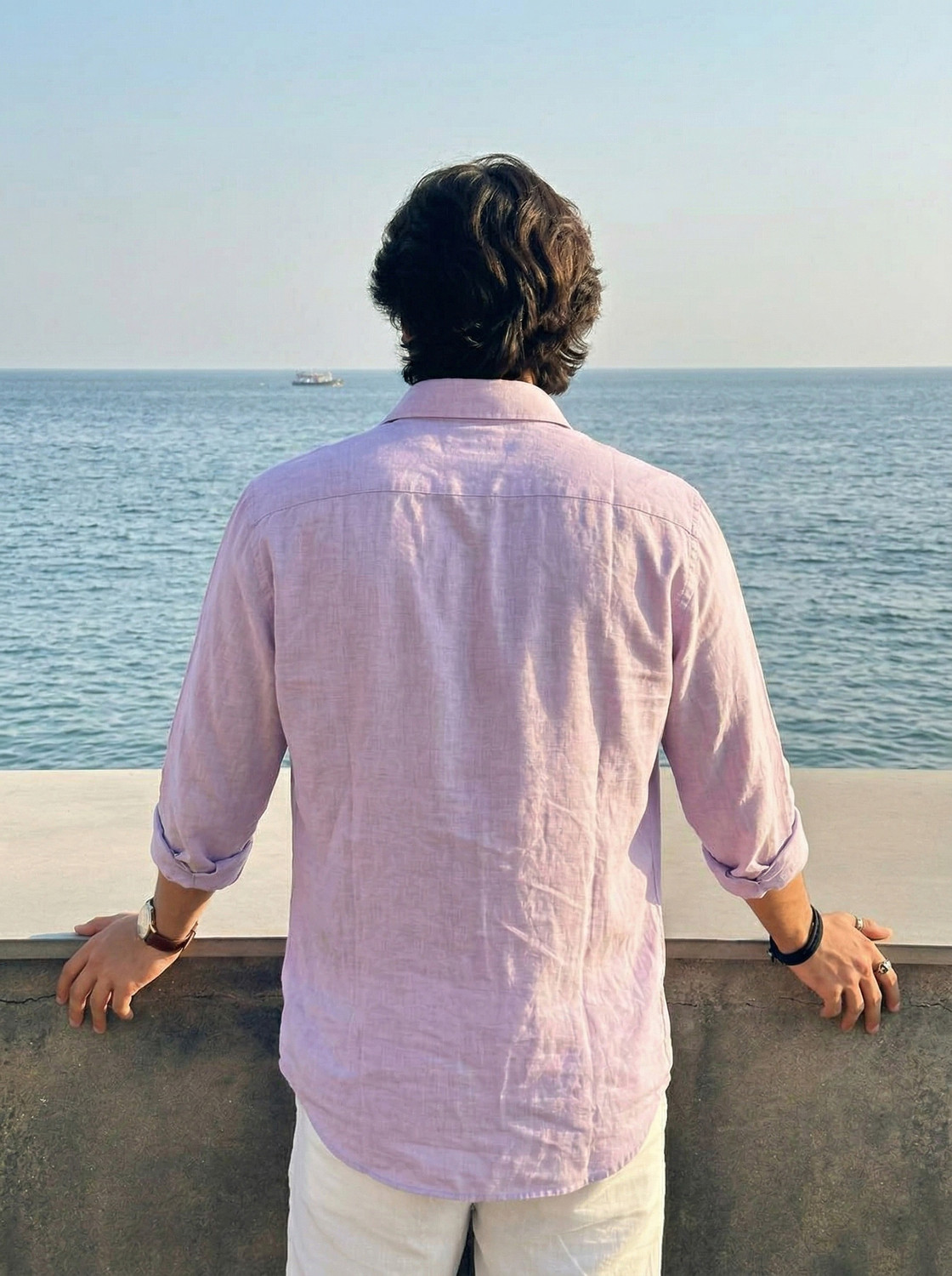 Image of Dhakre fashion Men Solid Casual Purple Shirt