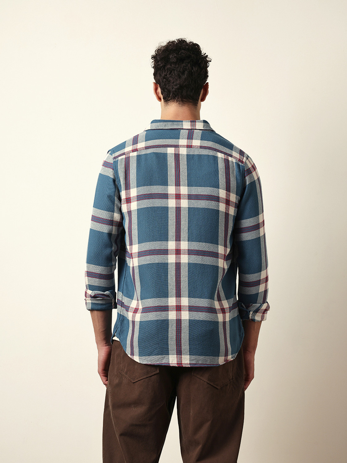 Image of THE BEAR HOUSE Men Checkered Casual Multicolor Shirt
