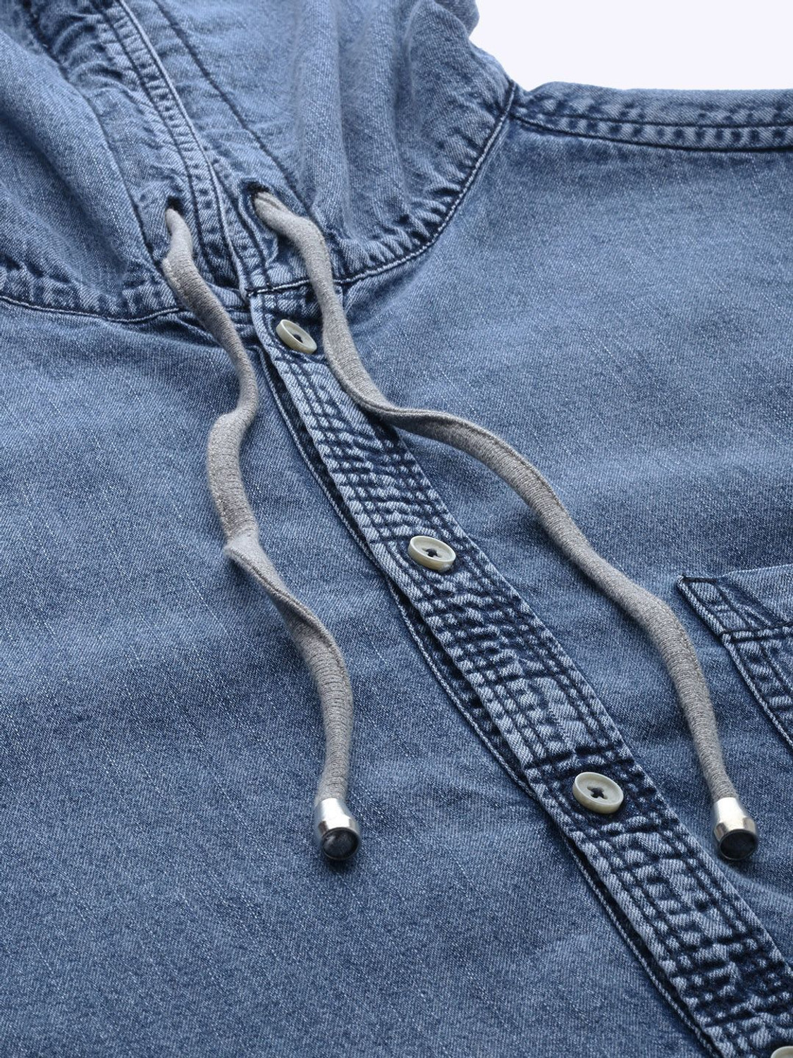 Image of Roadster Men Solid Casual Blue Shirt