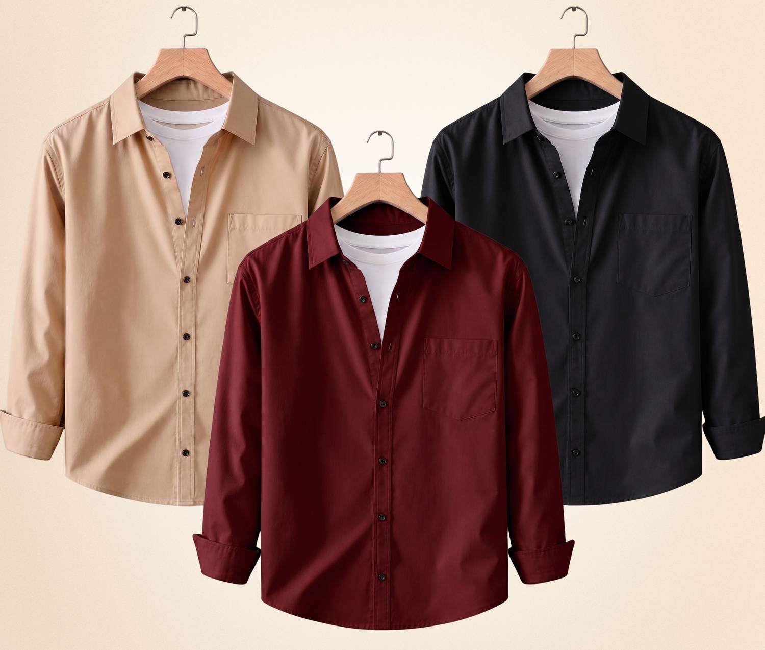 Colix Men Multicolor Casual Shirt Pack of 3 - Image 1