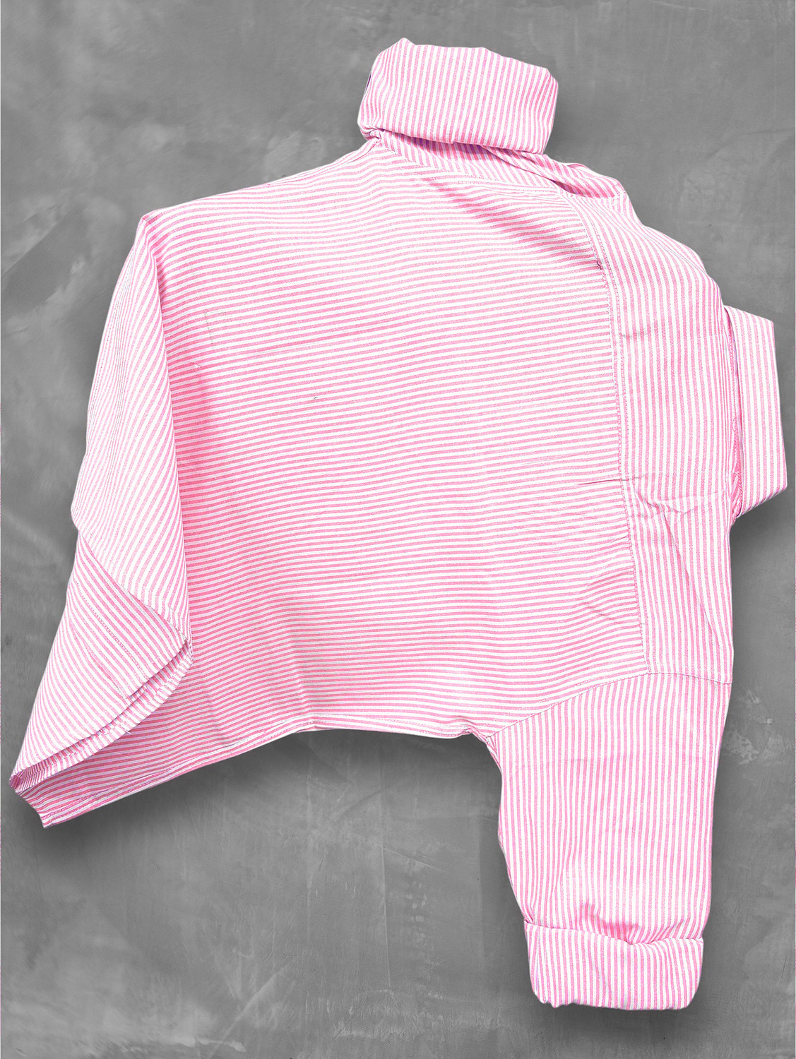 Image of SOLSTICE Men Striped Casual Pink Shirt