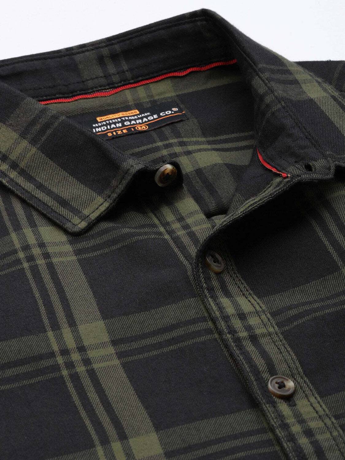 The Indian Garage Co. Men Black Checkered Casual Shirt - Image 2