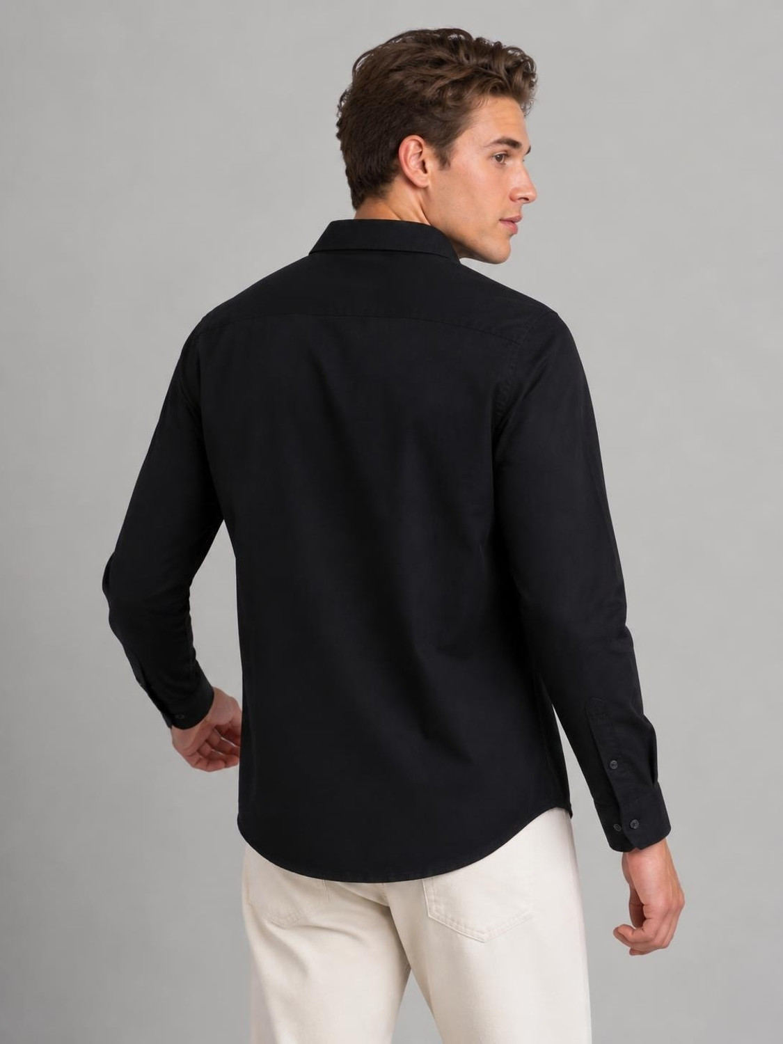 Image of Louis Philippe Jeans Men Slim Fit Solid Casual Shirt