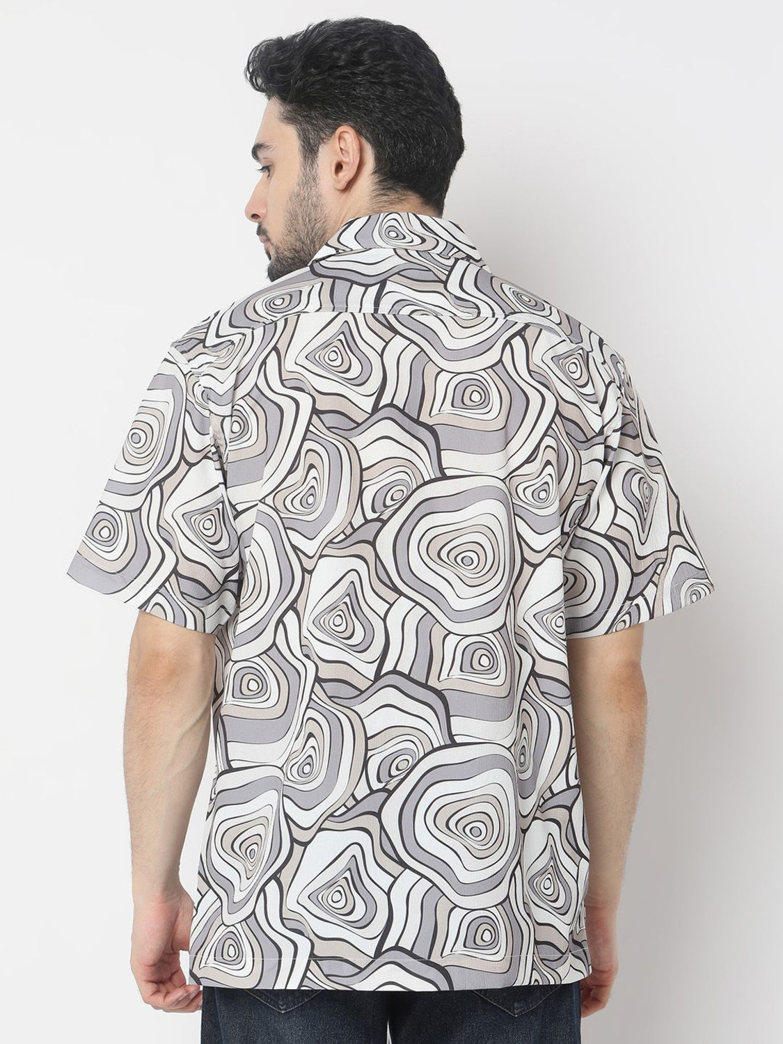 Image of Spykar Men Printed Casual Beige Shirt