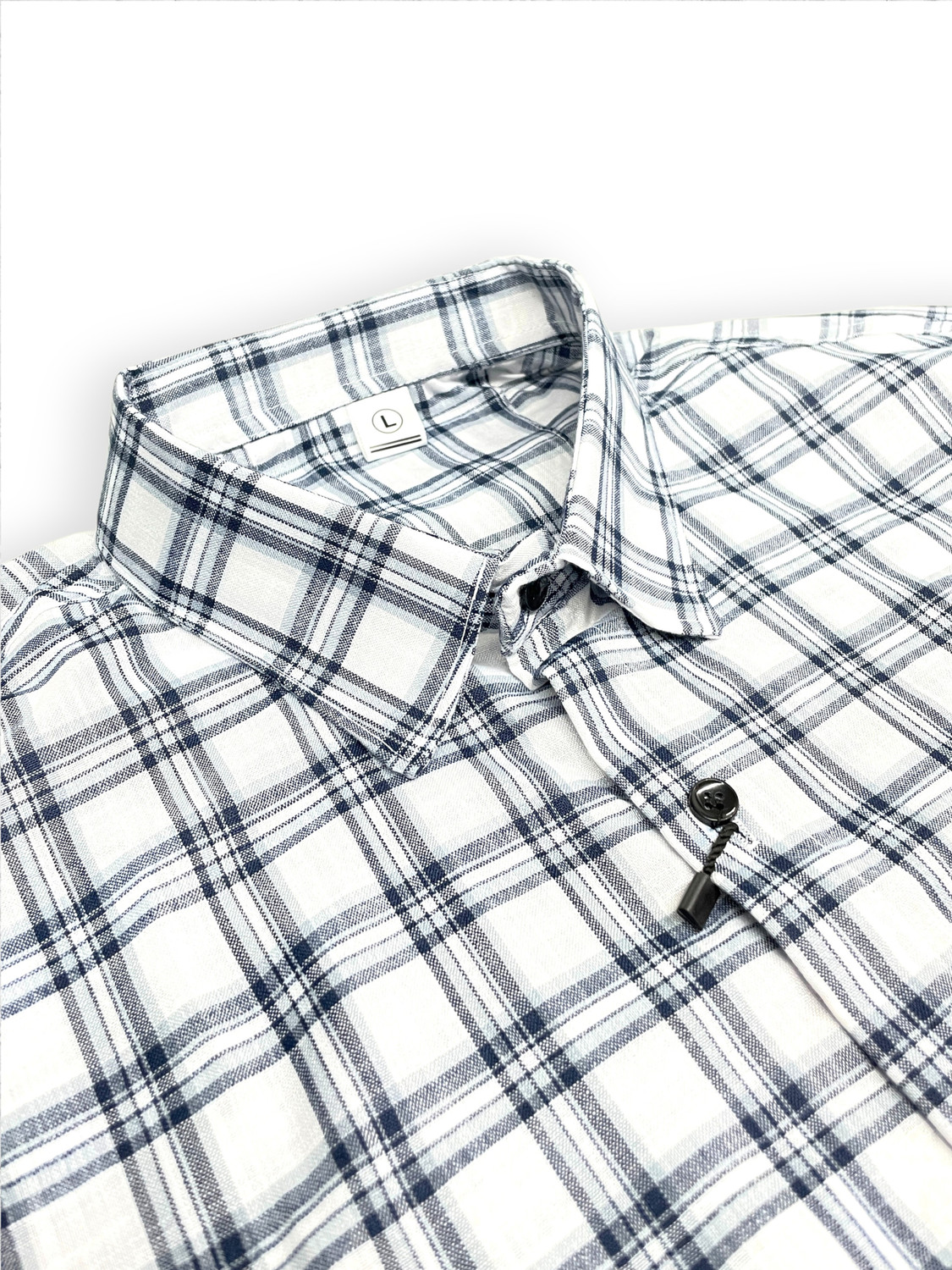 Image of SOLSTICE Men Checkered Casual White Shirt