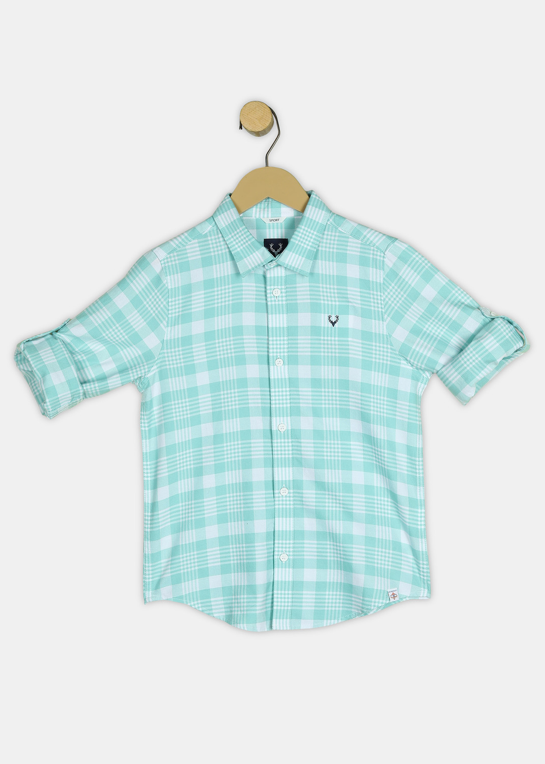 Image of Allen Solly Boys Checkered Casual Multicolor Shirt