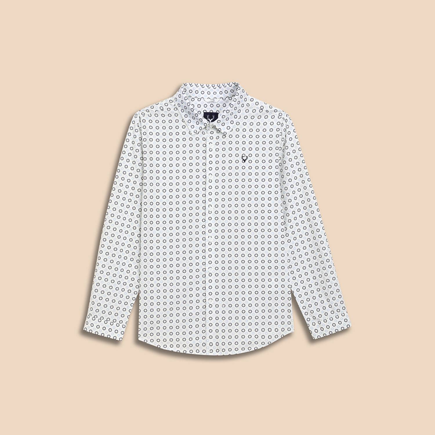 Allen Solly Boys Printed Casual White Shirt