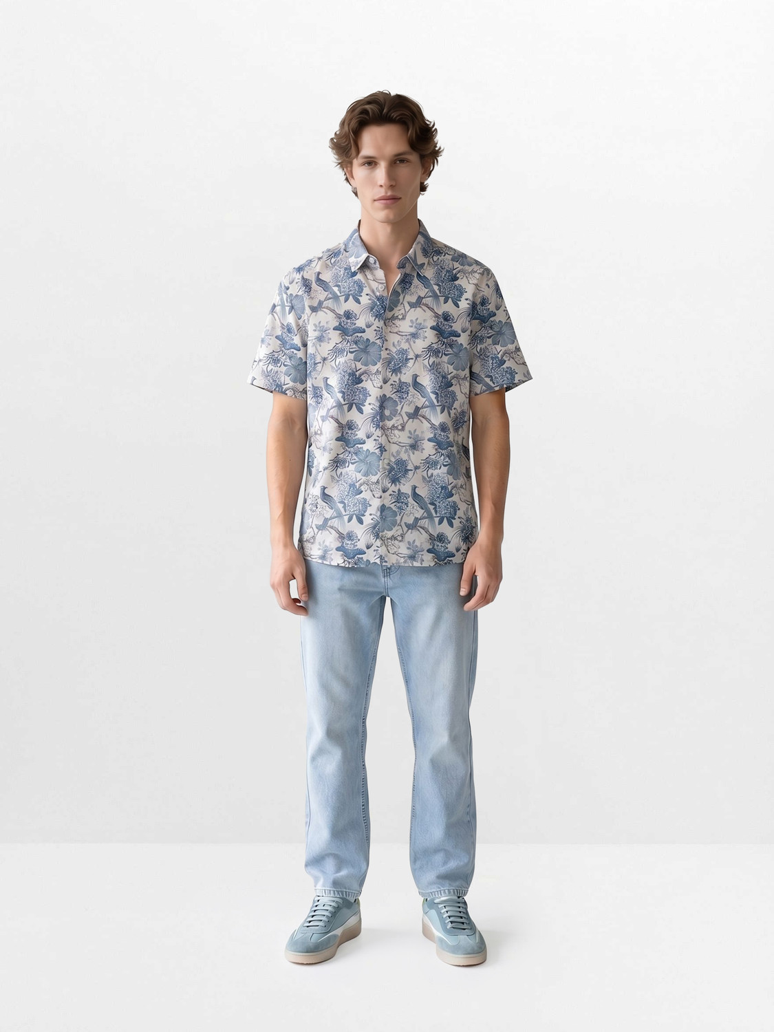 Image of THE BEAR HOUSE Men Printed Casual Multicolor Shirt