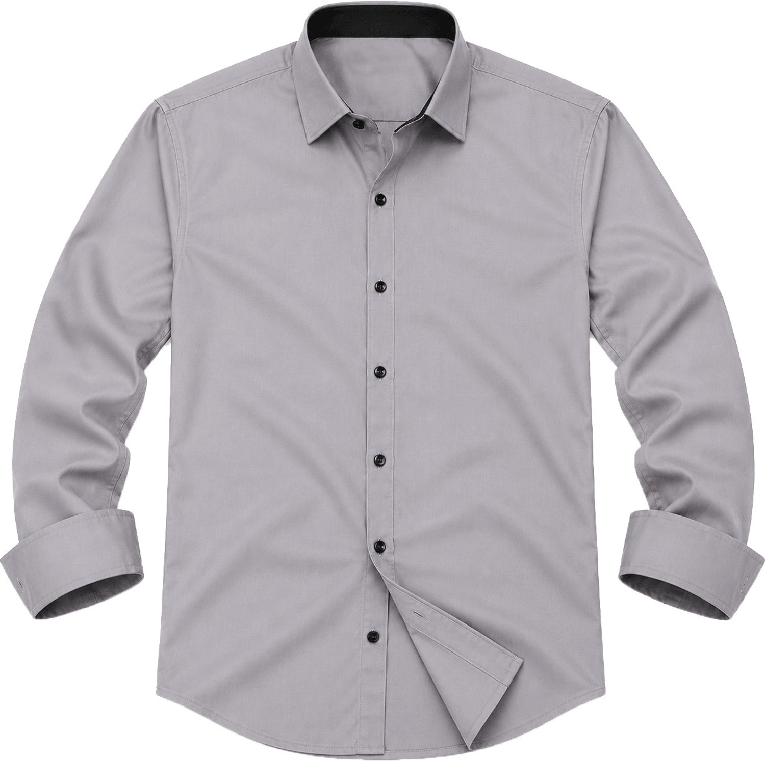 Image of Lonexo Men Solid Casual Brown, Grey Shirt