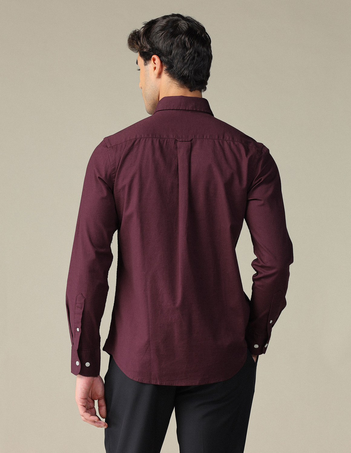 Image of U.S. POLO ASSN. Men Solid Casual Red Shirt
