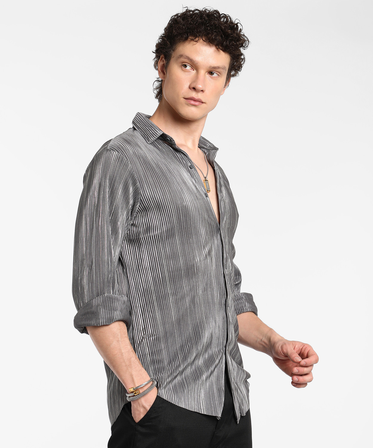 Image of CAHOOT Men Solid Casual Multicolor Shirt