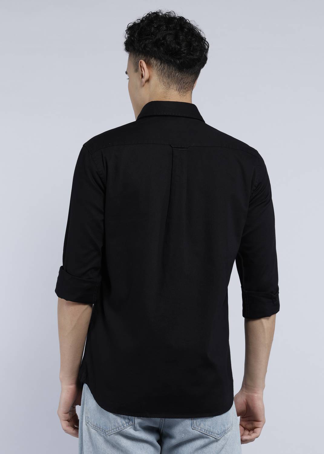 U.S. POLO ASSN. Men Solid Casual Black Shirt - Image 4