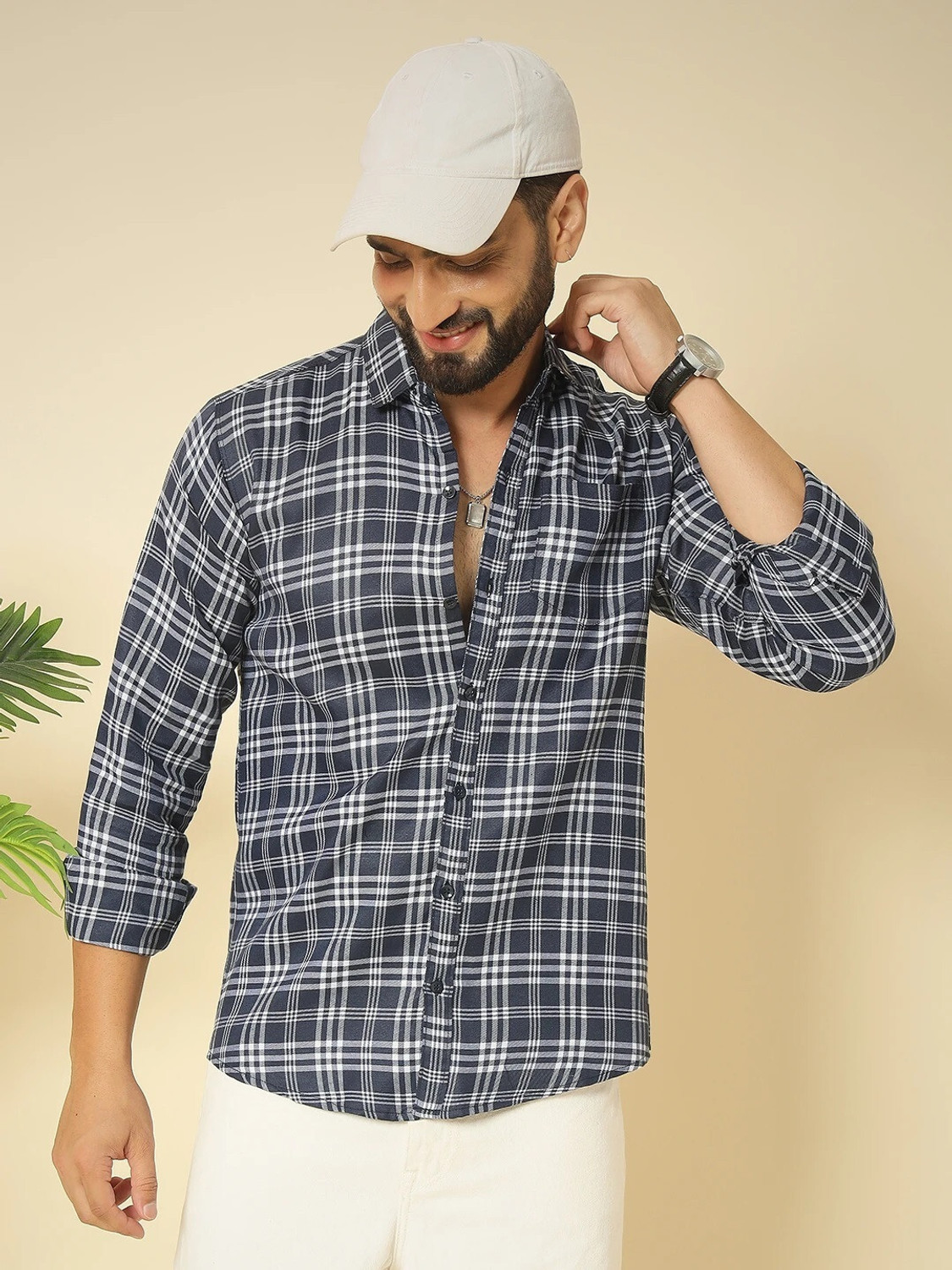 Image of youth first Men Checkered Casual Multicolor Shirt