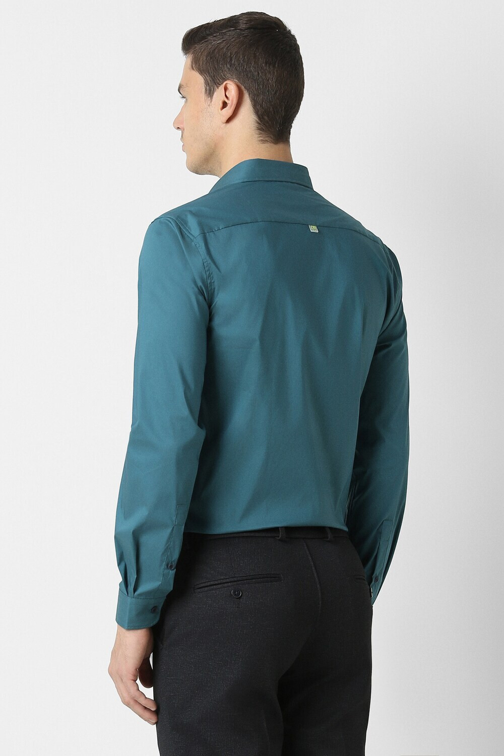 Image of PETER ENGLAND Men Solid Formal Blue Shirt