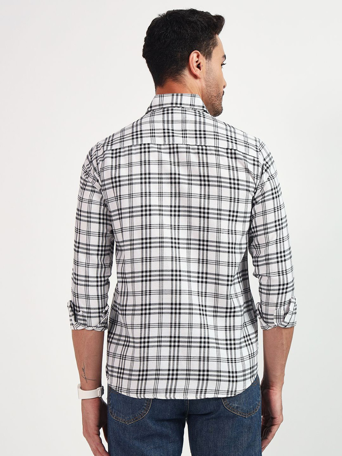 Image of Flipkart SmartBuy Men Regular Fit Checkered Spread Collar Casual Shirt (Pack of 3)