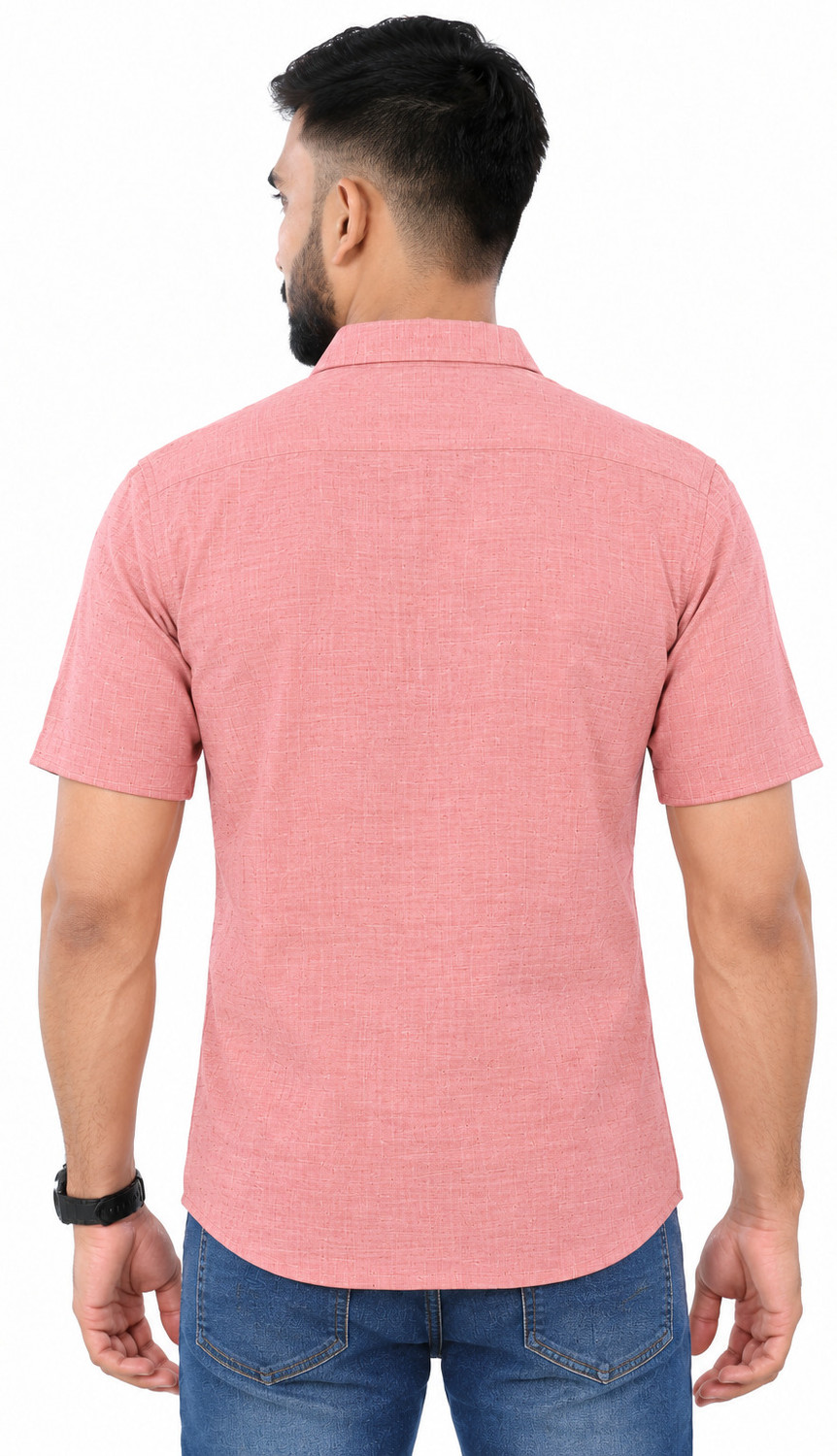 Image of sugo enterprise Men Comfort Fit Solid Spread Collar Casual Shirt