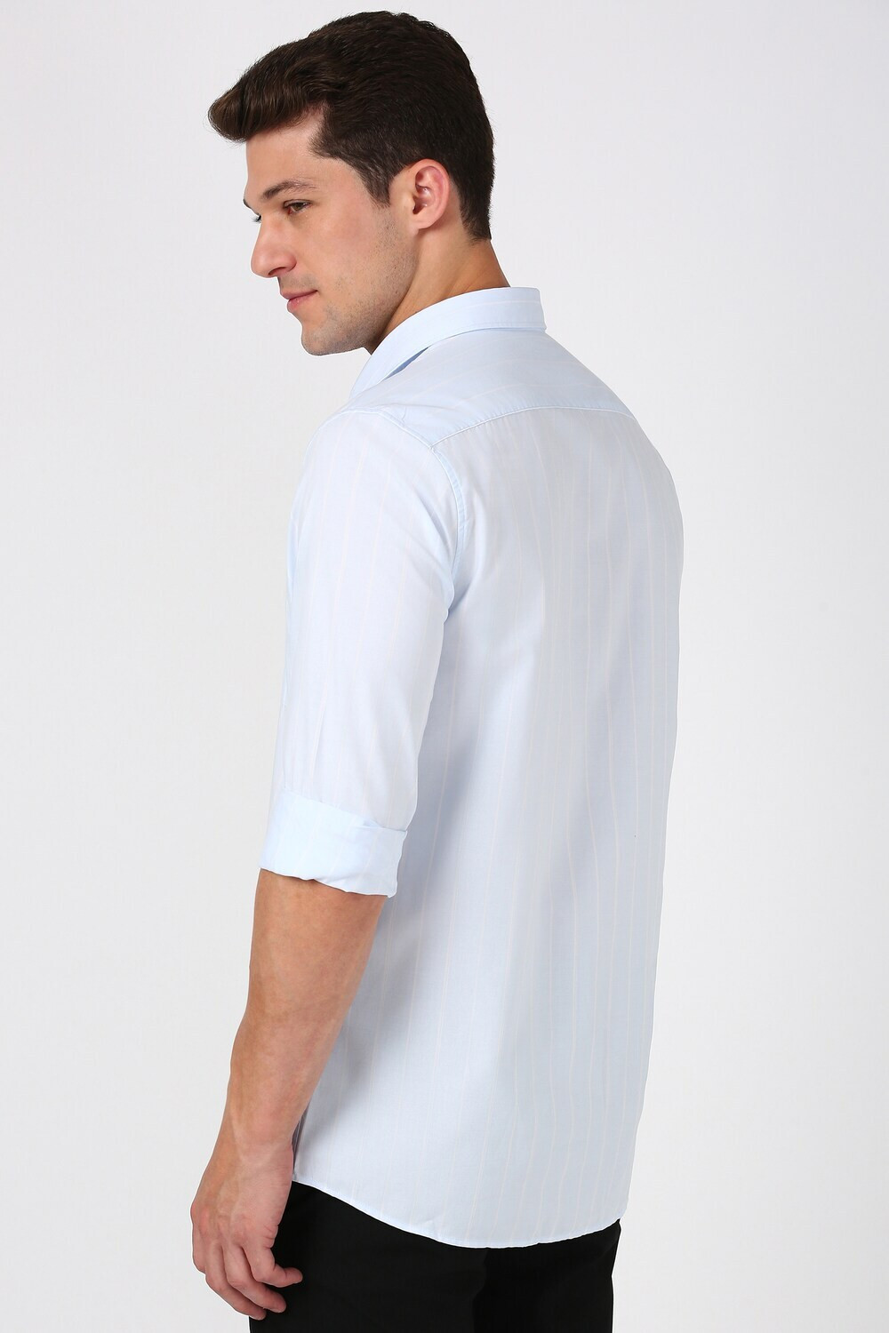 Image of PETER ENGLAND Men Striped Casual Blue Shirt