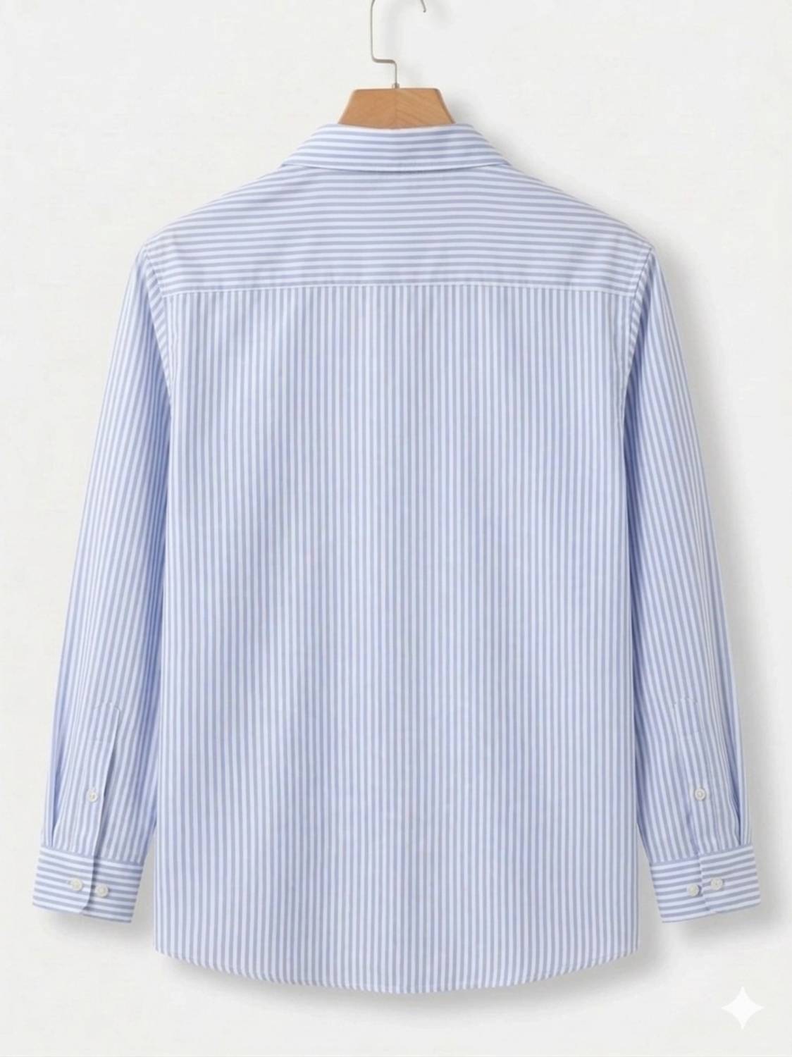 METRONAUT Men Striped Light Blue Shirt - Image 2