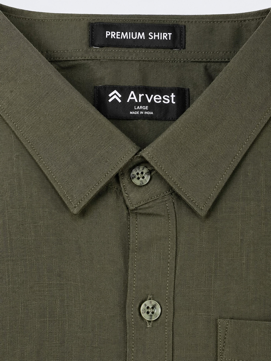 Image of Arvest Men Solid Casual Green Shirt