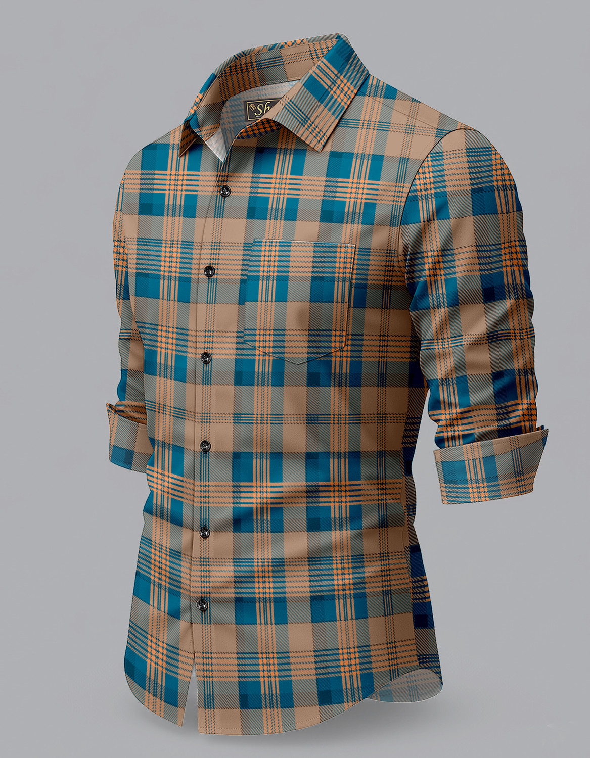 Image of SHUBHFLAX Men Checkered Casual Multicolor Shirt