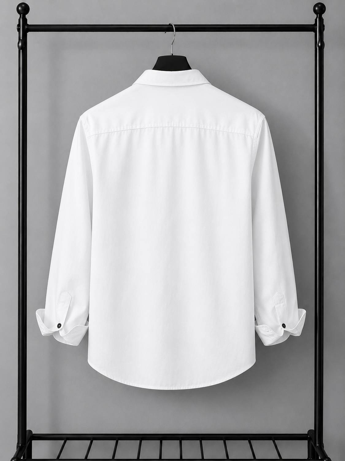 Marmic Fab Men Solid Casual White Shirt - Image 2