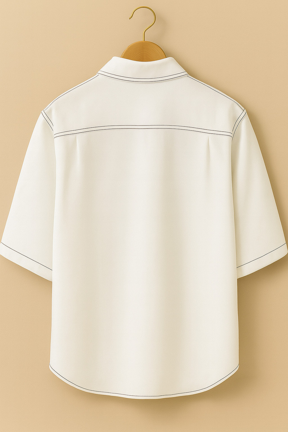 Image of FOXEY Men Solid Casual White Shirt