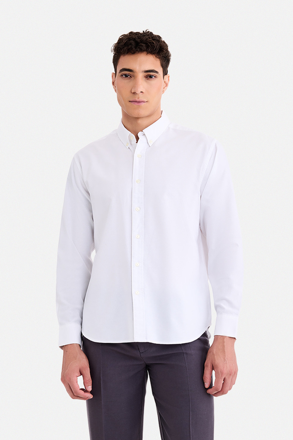 Image of Snitch Men Solid Casual White Shirt