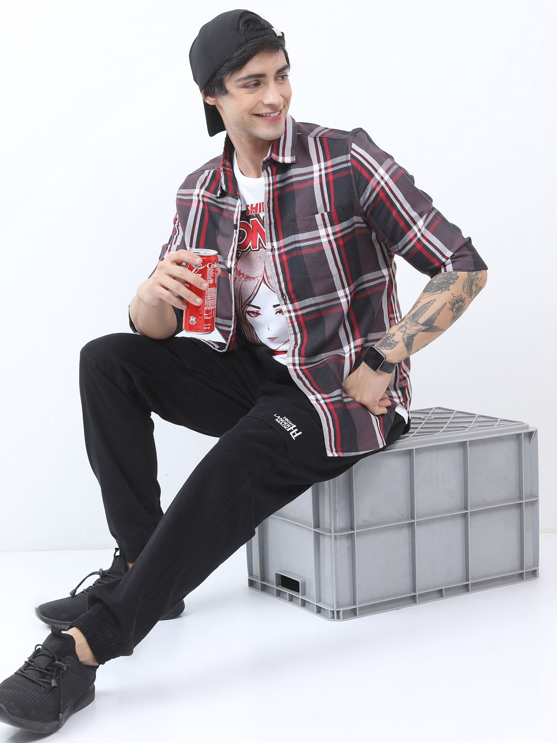Image of KETCH Men Checkered Casual Multicolor Shirt