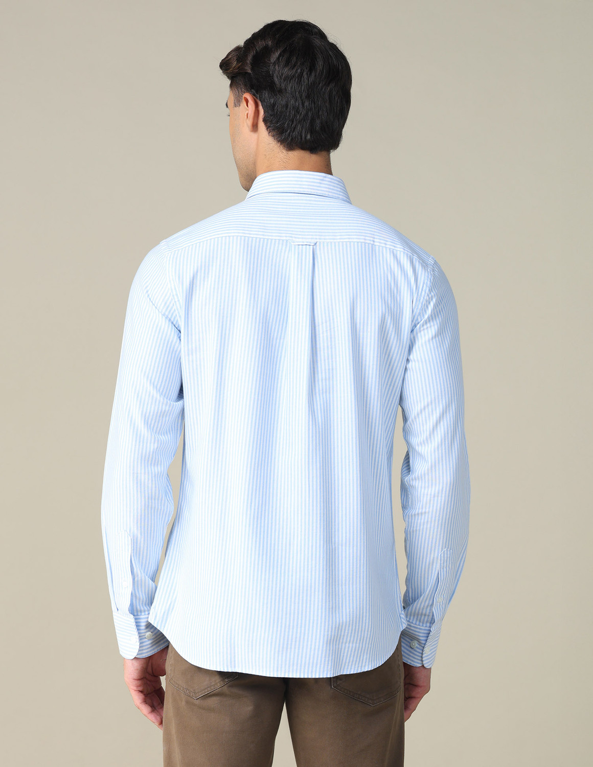 Image of U.S. POLO ASSN. Men Striped Casual Blue Shirt