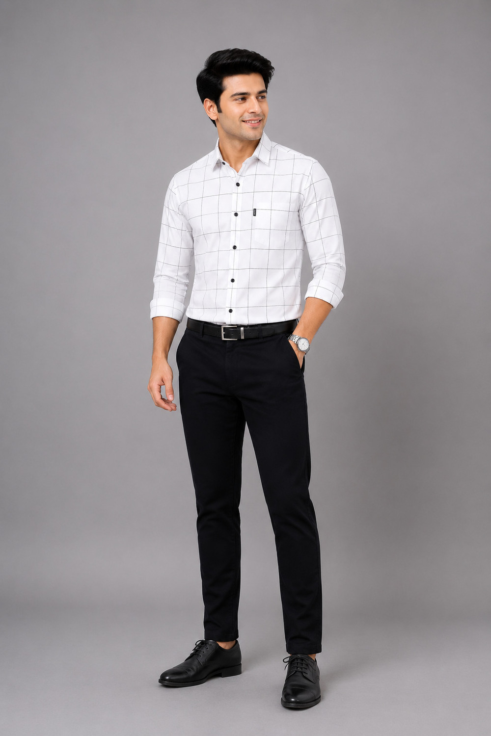 Image of Erica Men Checkered Casual Pink Shirt