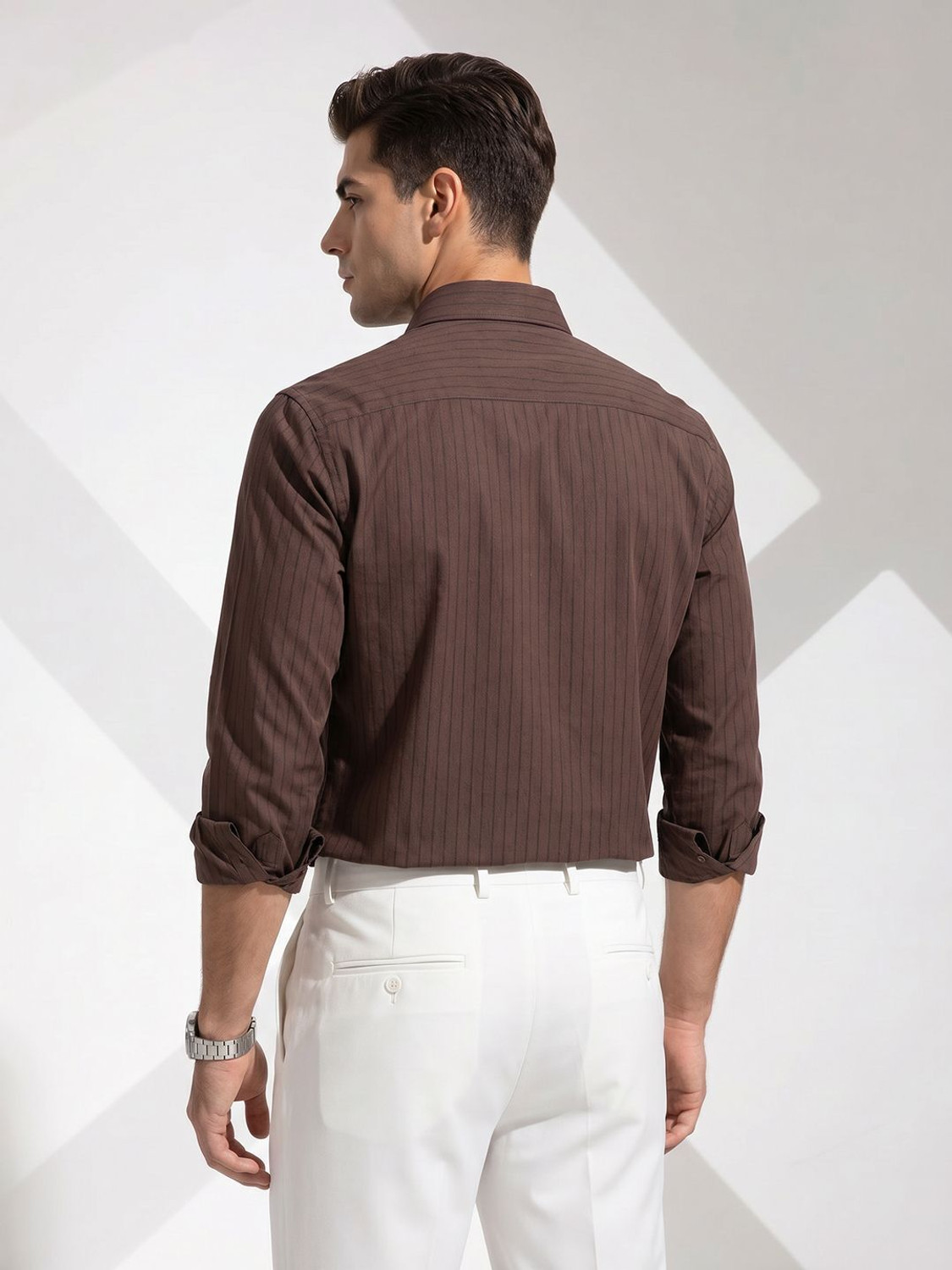 Image of INVICTUS Men Striped Casual Multicolor Shirt