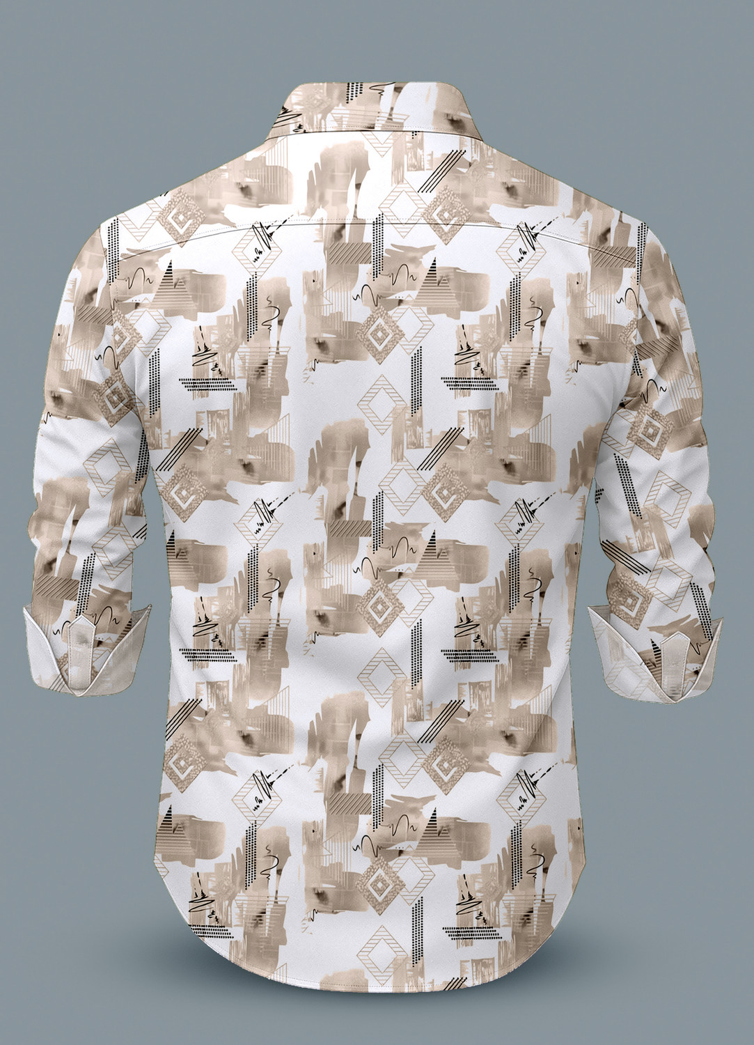 Image of RUHISHVA FASHION Men Printed Casual Multicolor Shirt