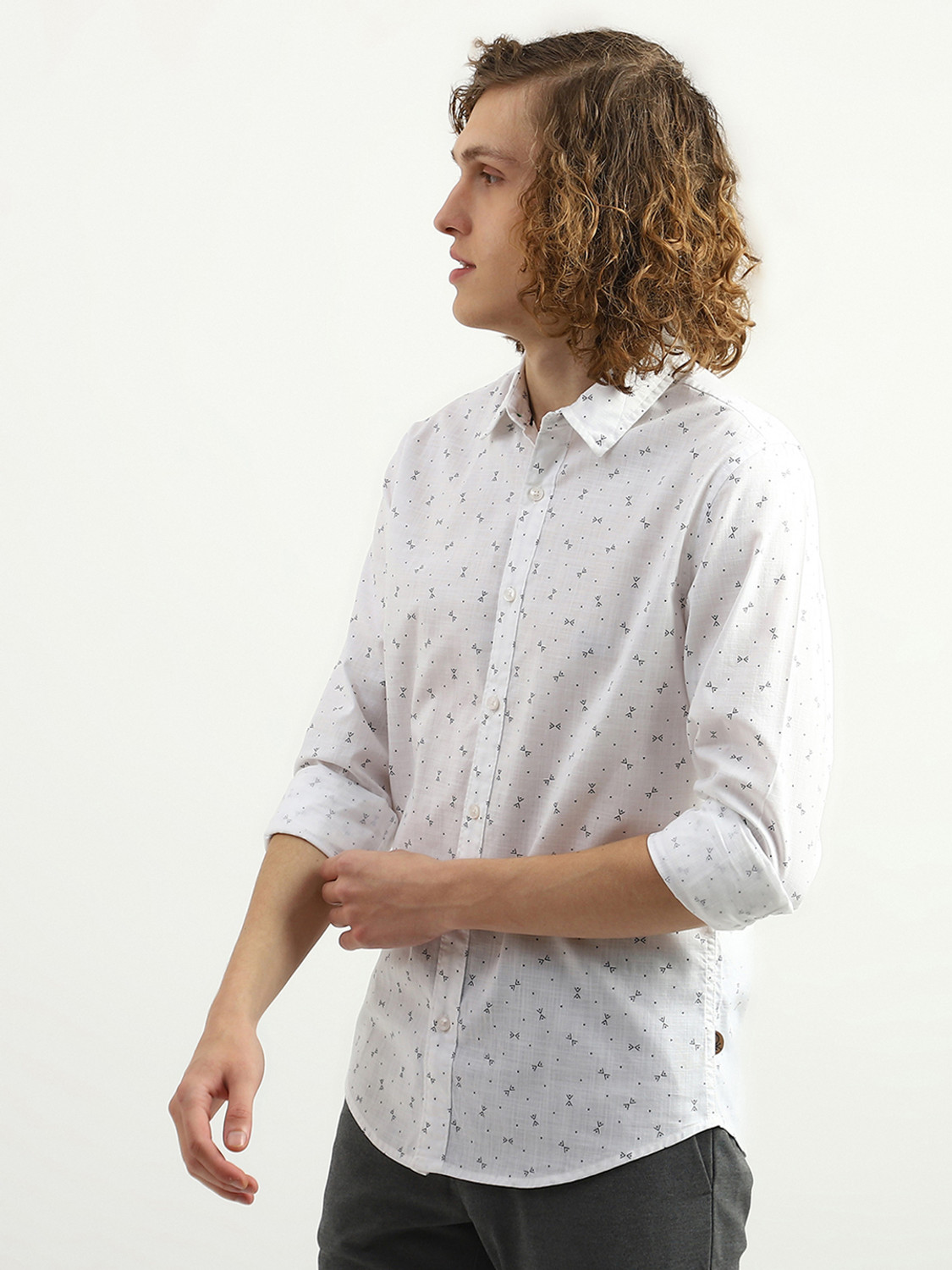 Image of United Colors of Benetton Men Slim Fit Printed Casual Shirt