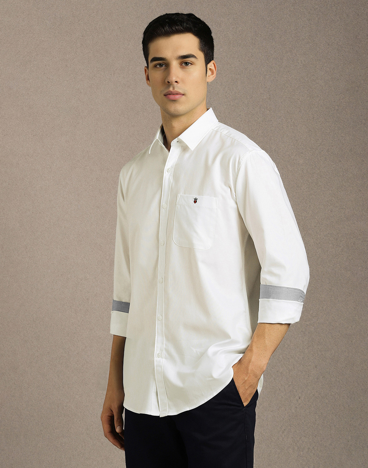 Image of Louis Philippe Sport Men Slim Fit Solid Casual Shirt