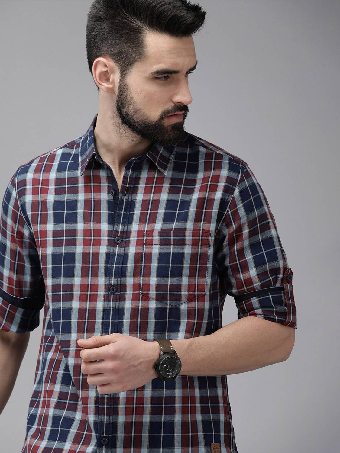 Roadster Men Checkered Multicolor Shirt - Image 1