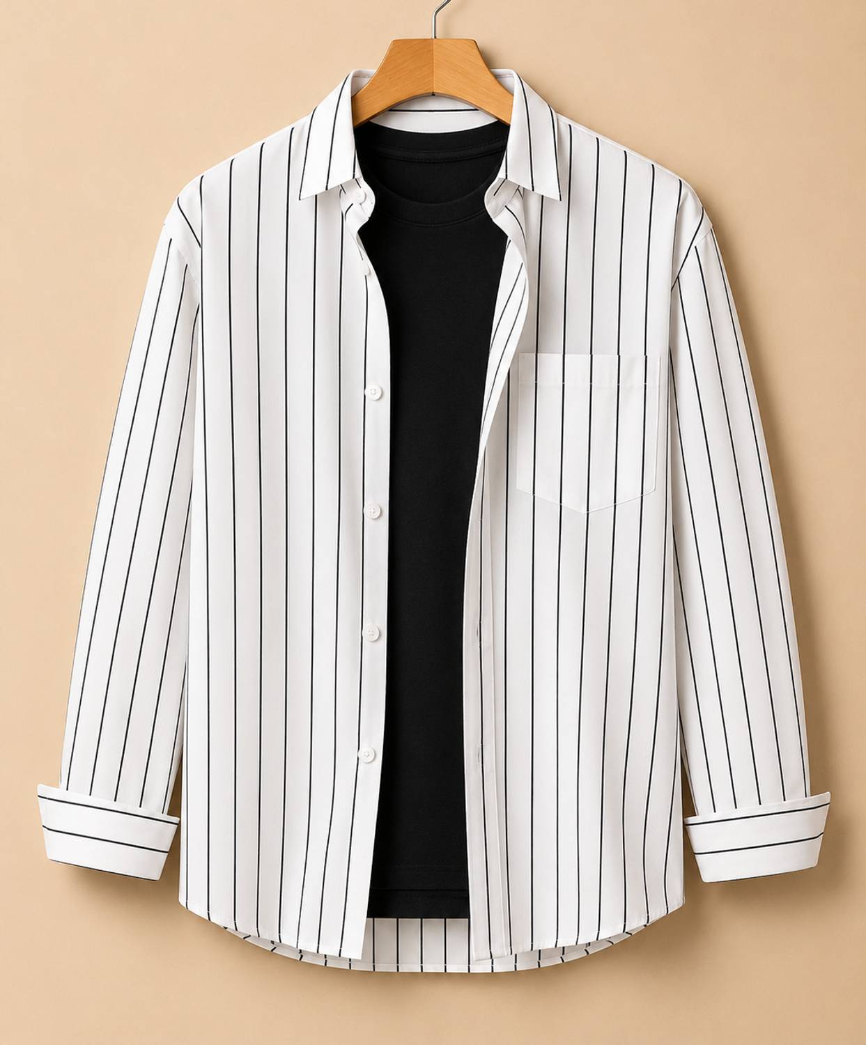 RODEIZ Men Slim Fit Striped Shirt - Image 1