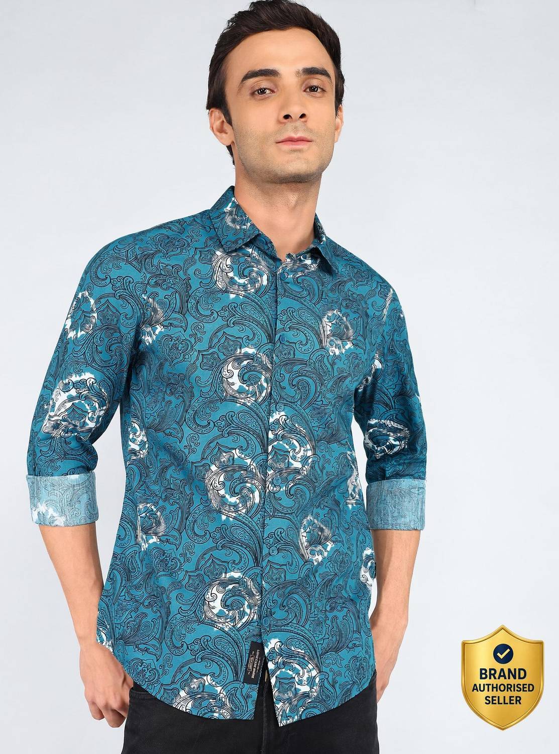 BEING HUMAN Men Slim Fit Solid Casual Shirt